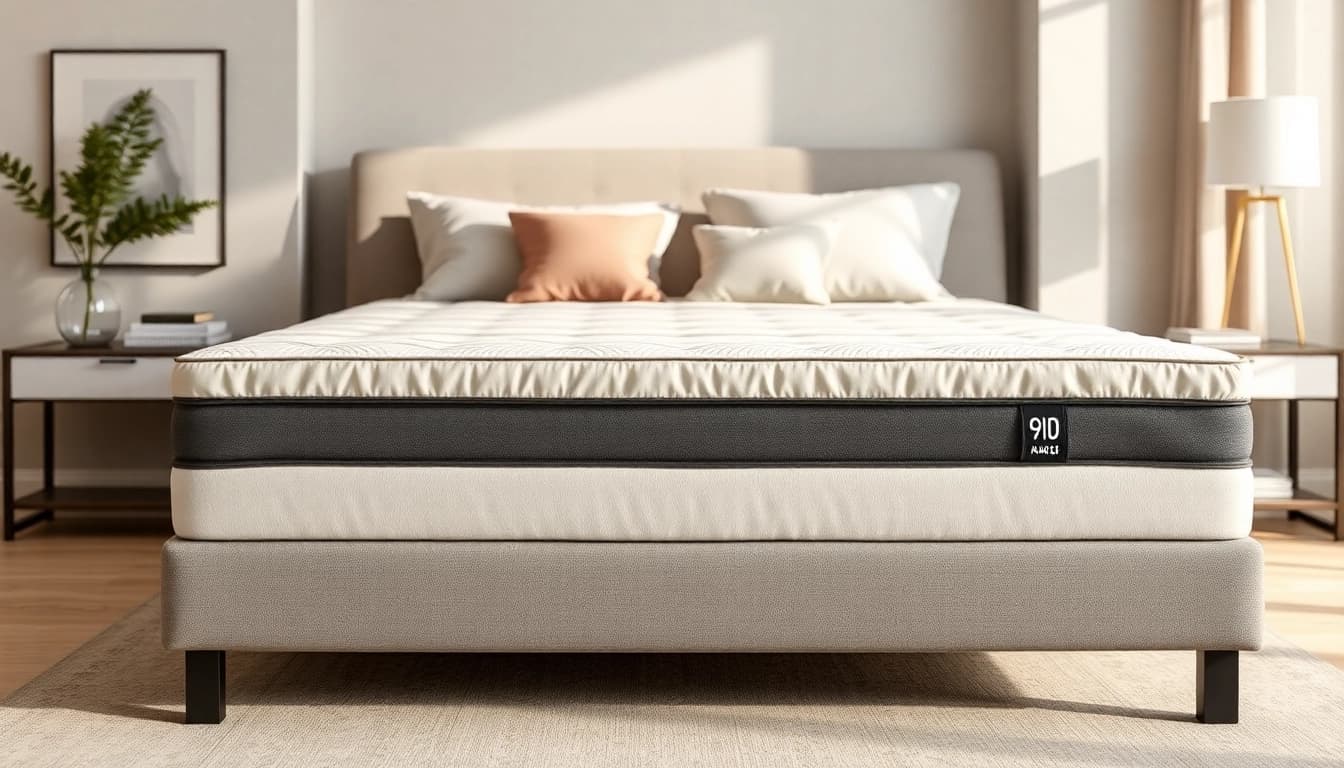 Flat box spring featuring sleek design and sturdy construction in a stylish modern bedroom.
