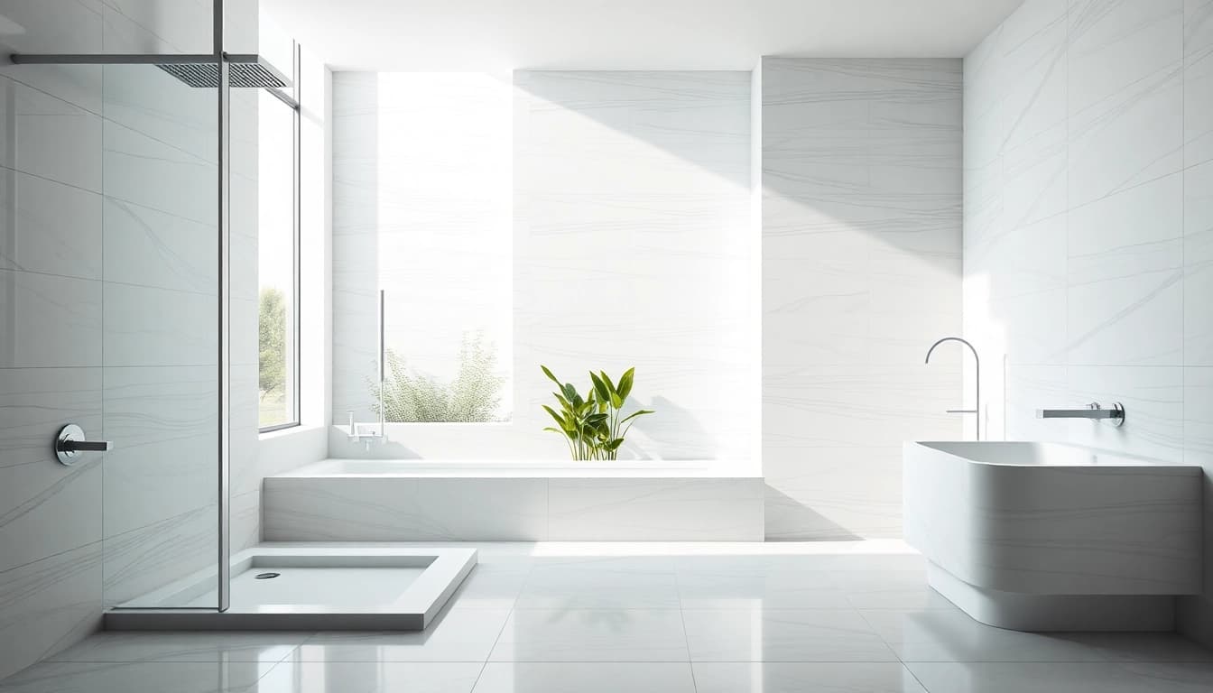Elegant showers au showcased in a luxurious bathroom setting with modern fixtures.