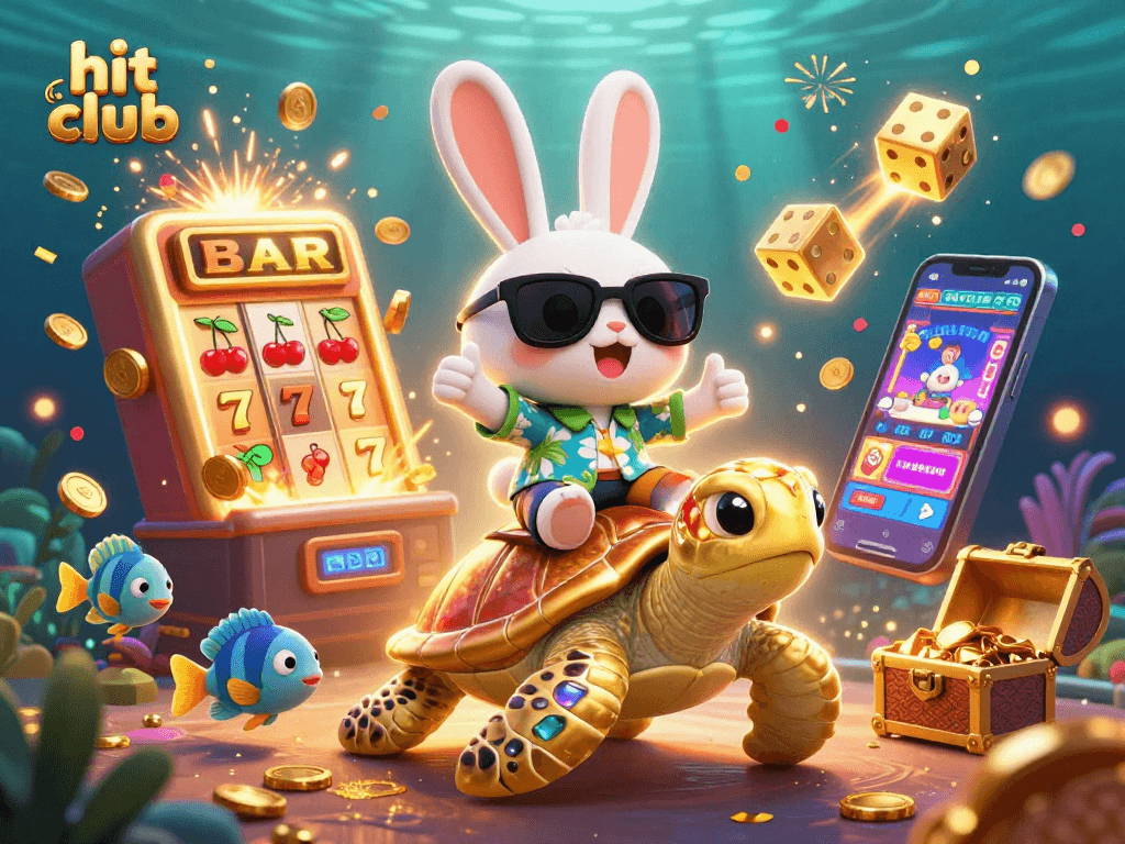 Experience the thrill of hit club slots with vibrant characters and casino elements bursting with excitement.