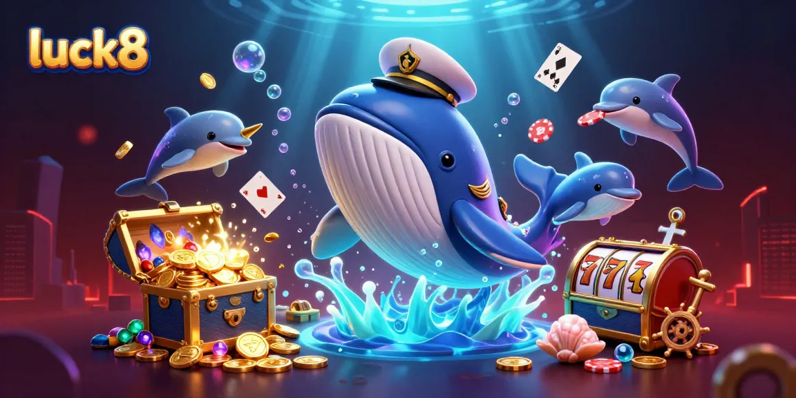 Experience the thrill at luck8 with vibrant cartoon characters and exciting gambling elements.