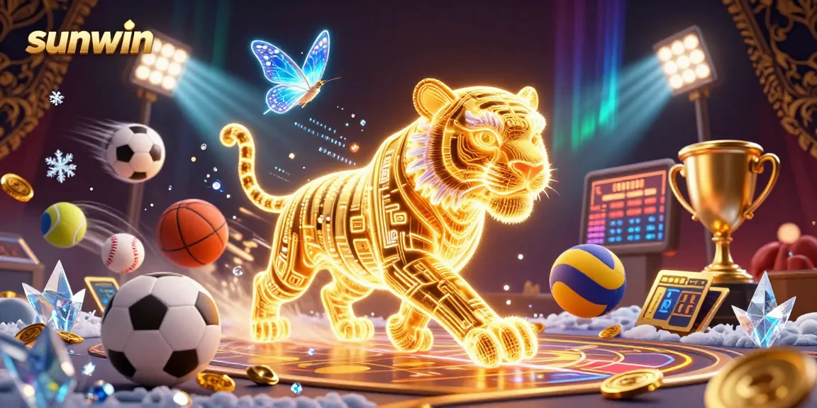 Experience the thrill of betting at sunwin with dynamic casino visuals and sports action elements.