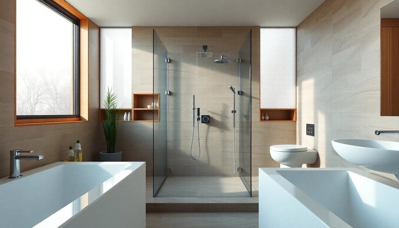 Experience the luxury of elegant showers au with a stunning modern bathroom design.