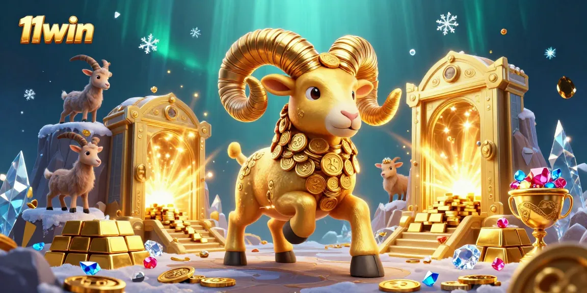 Experience the thrill of winning at 11win with a captivating 3D casino scene alive with treasure.