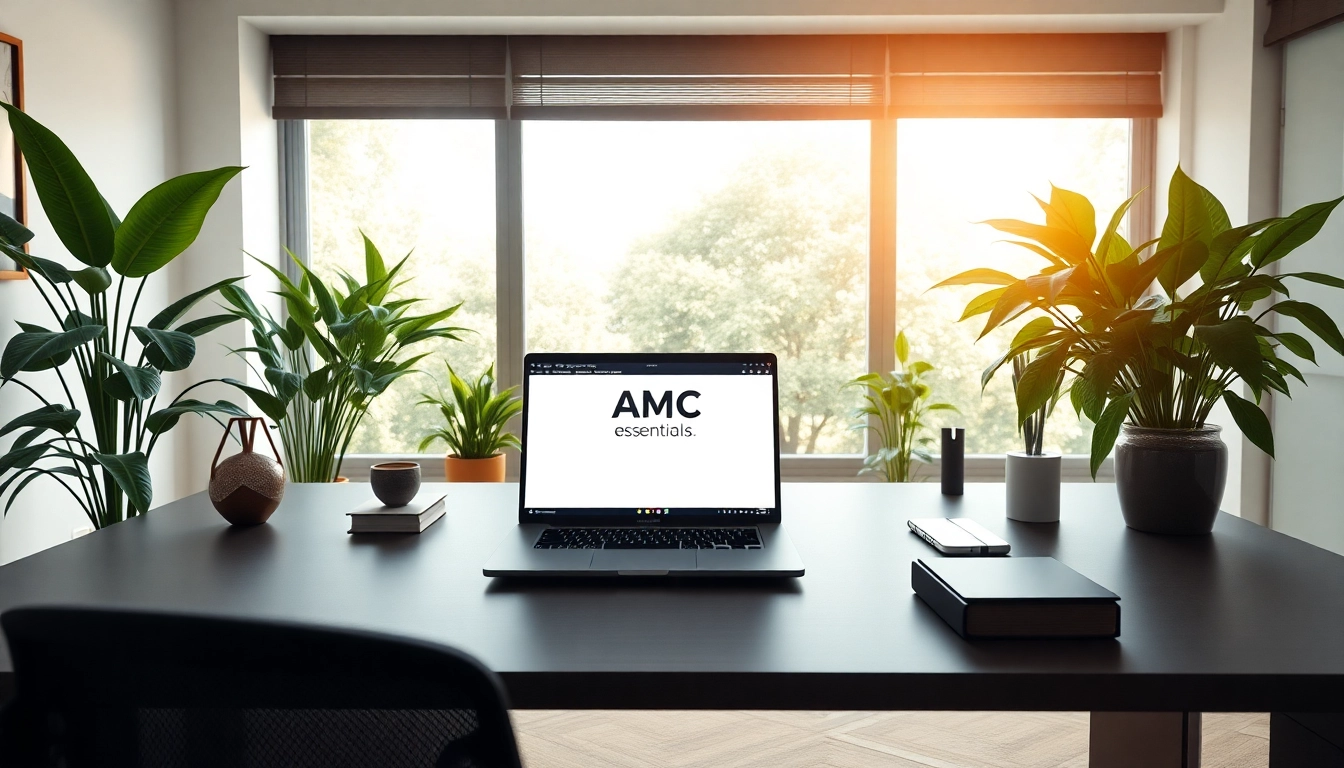 Enhance productivity in a professional workspace inspired by https://amc-essentials.com/ with modern design elements.