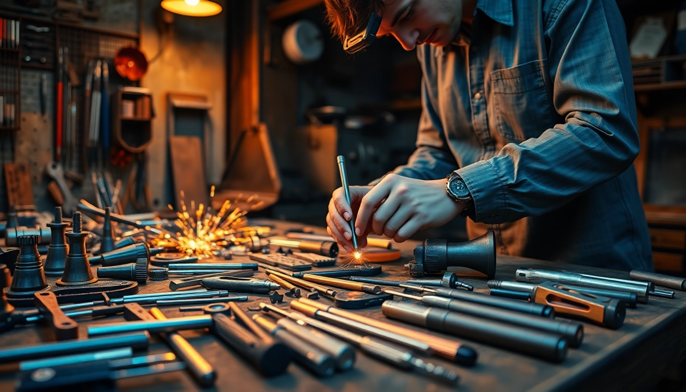 Technician skillfully utilizing koken tools for precision assembly.