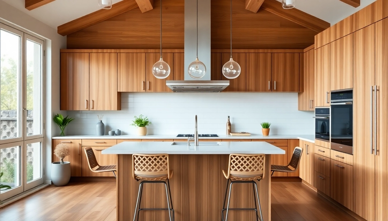 Kitchen remodelling Manchester showcasing modern cabinetry and a bright, inviting layout.