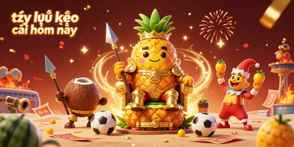 Experience the excitement of tỷ lệ kèo nhà cái hôm nay with this vibrant 3D scene.
