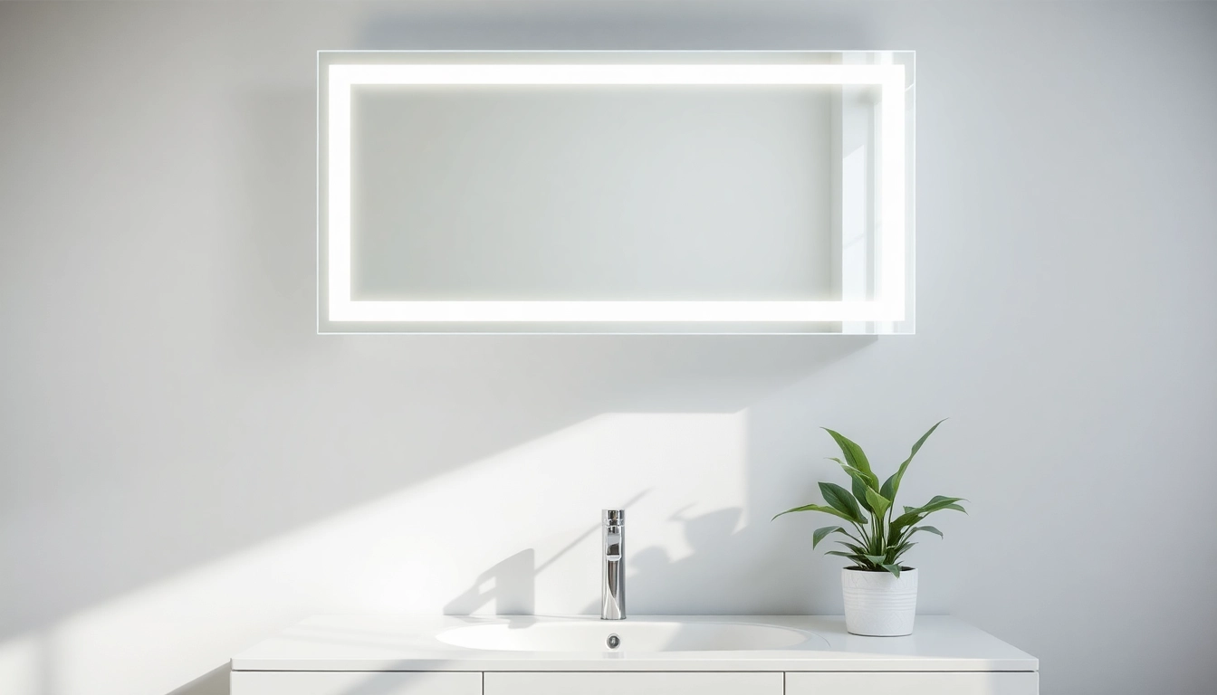 Enhance your space with an elegant LED mirror that combines modern design and functionality.