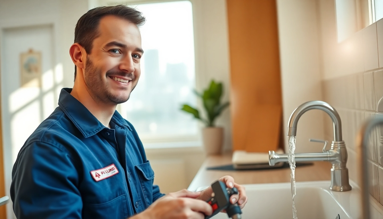 Emergency plumber in Manhattan fixing a water leak in a modern kitchen, showcasing professionalism and urgency.
