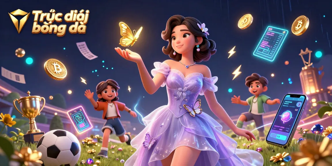 Watch Trực tiếp bóng đá live with vibrant atmosphere, sports elements, and dazzling visuals