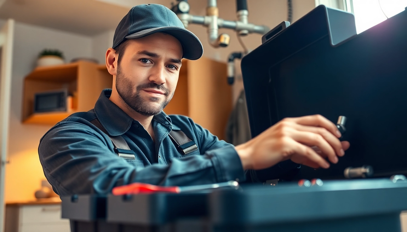 Find a dependable plumber near me demonstrating expert skills in a home environment.