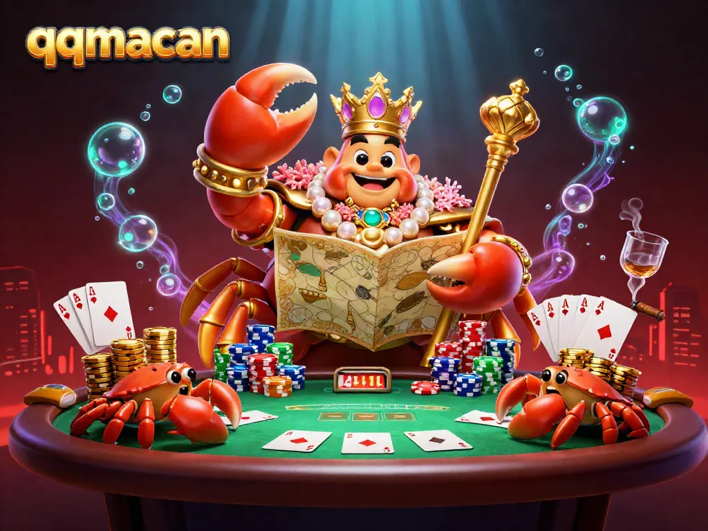 Experience thrilling gameplay with qqmacan illustrated in an underwater casino extravaganza featuring majestic gambling elements.