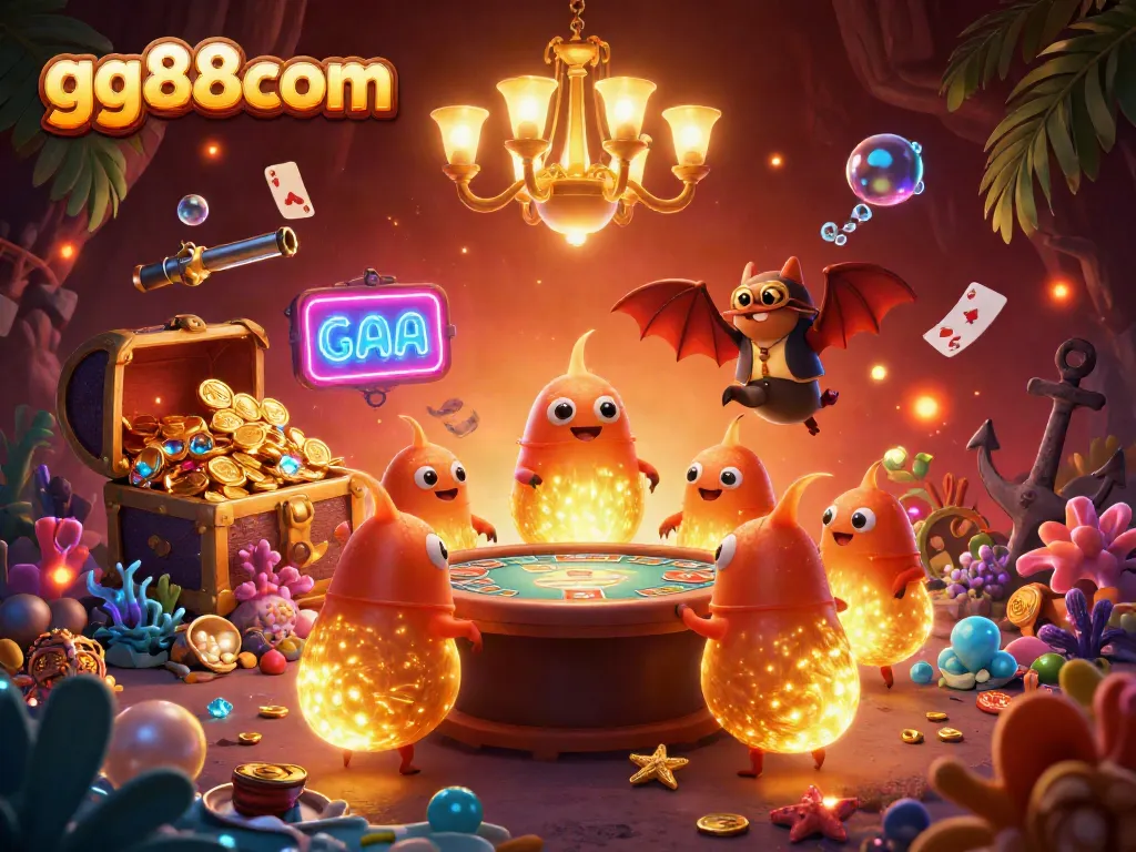 Experience the thrill of gaming with gg88com as glowworms illuminate a magical cave casino.