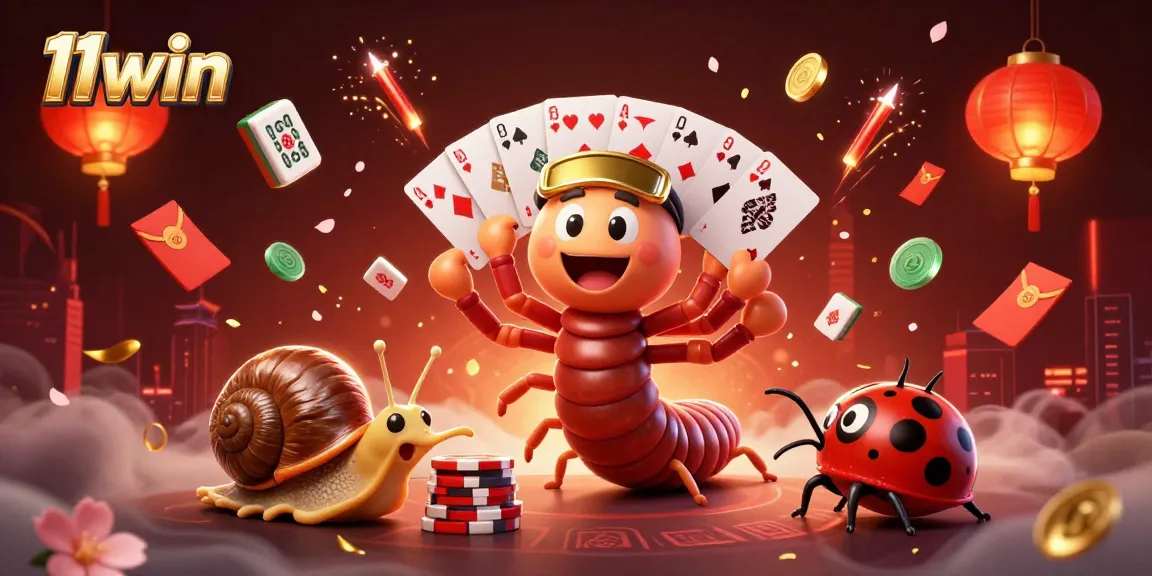 Engage in thrilling gameplay at 11win with a vibrant casino atmosphere captured in a colorful illustration.
